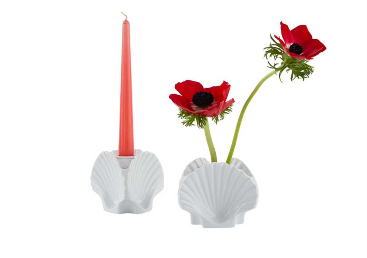 GINORI 1735 Designer porcelain Il viaggio di nettuno shell candleholder
