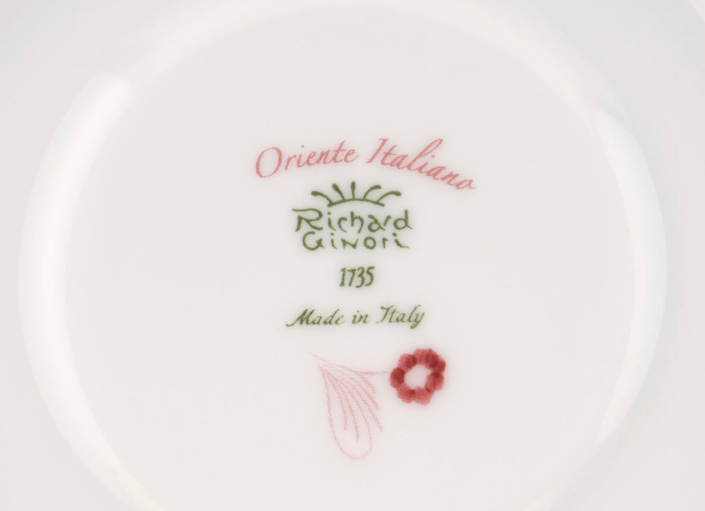 Ginori 1735 TEA SAUCER PORPORA ORIENTE ITALIANO
