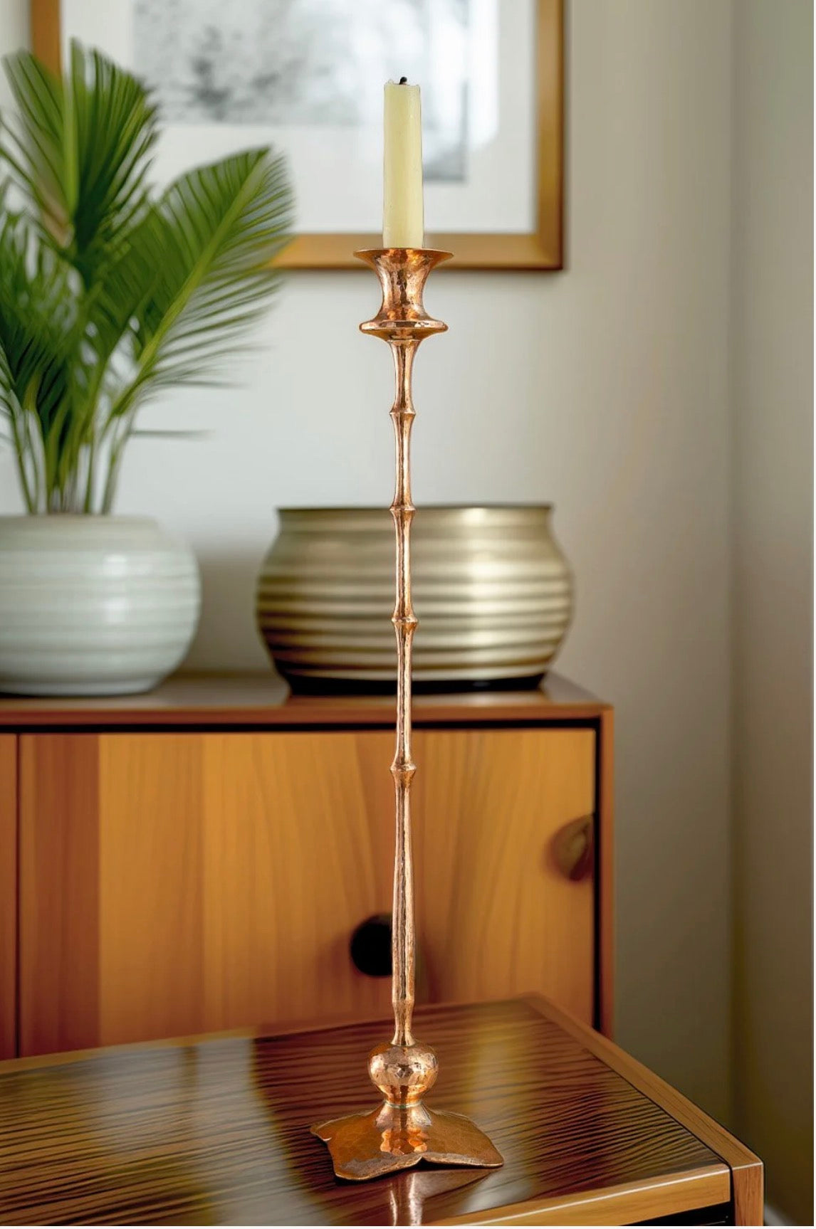 Hessel copper handmade candleholder(hedra)