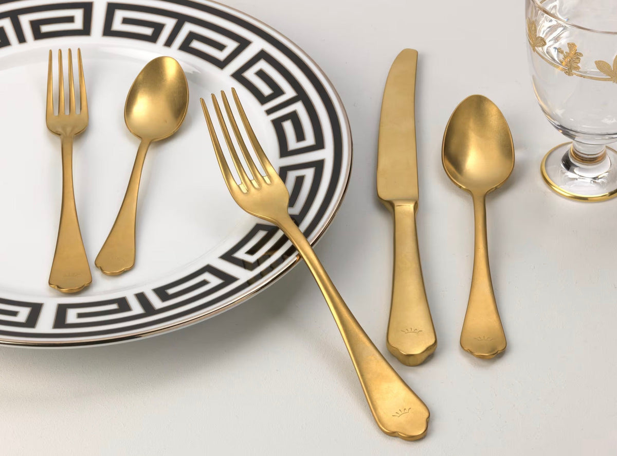 Ginori 1735 5-PIECE CUTLERY SET VINTAGE GOLD FLORA