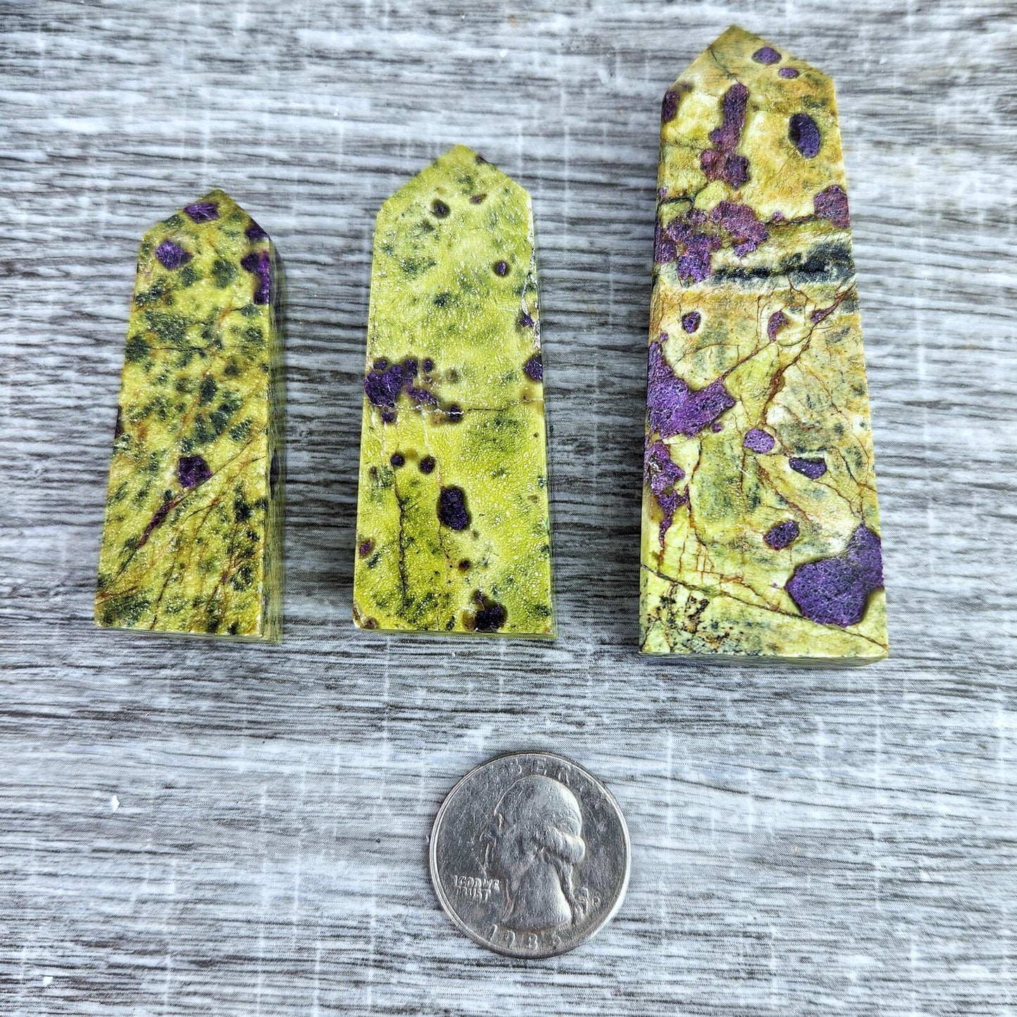 Rock Crystal yellow-Atlantisite towers
