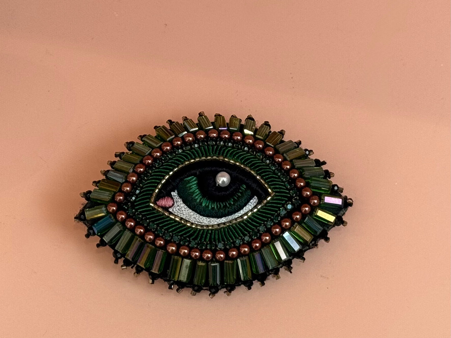 CELESTIAL EYE BROOCH - ENCHANTED GREEN