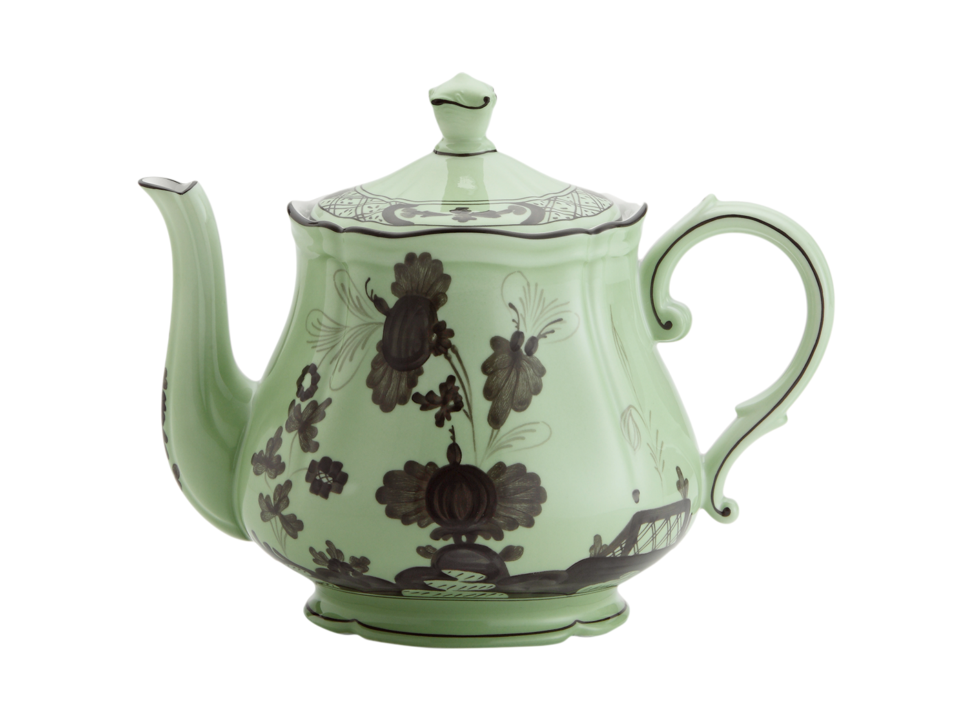 GINORI 1735 Designer porcelain oriente italiano bario green tea pot
