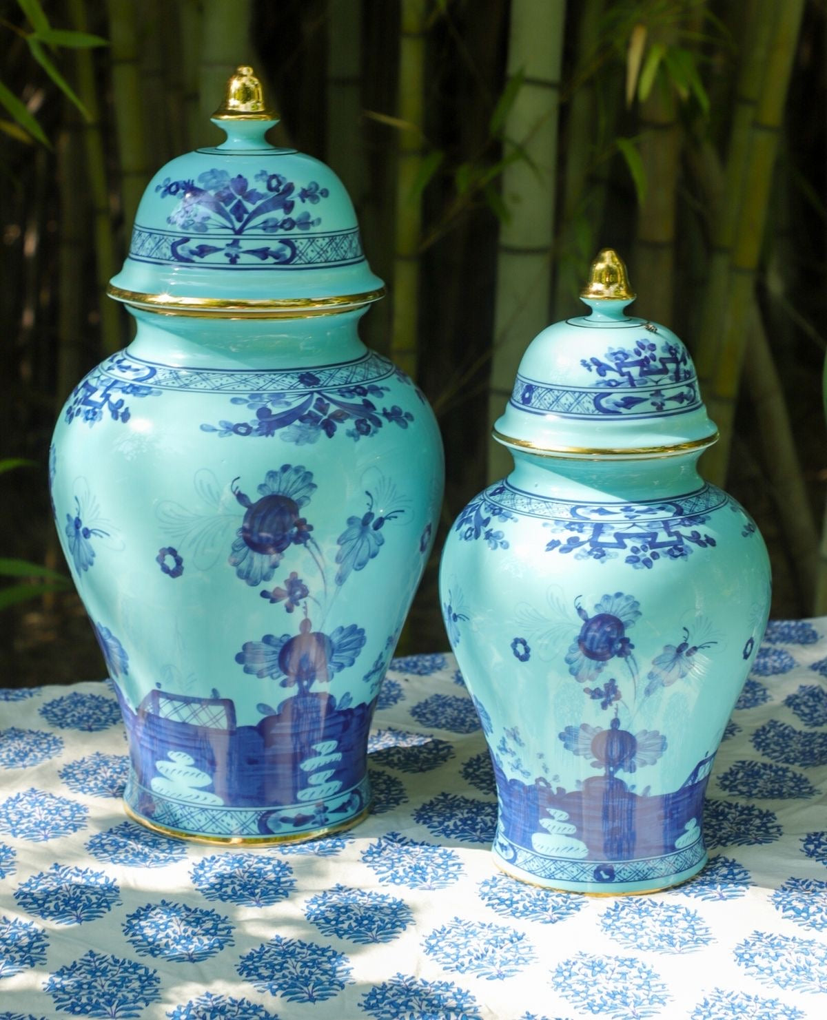 GINORI 1735 Designer porcelain large potiche vase