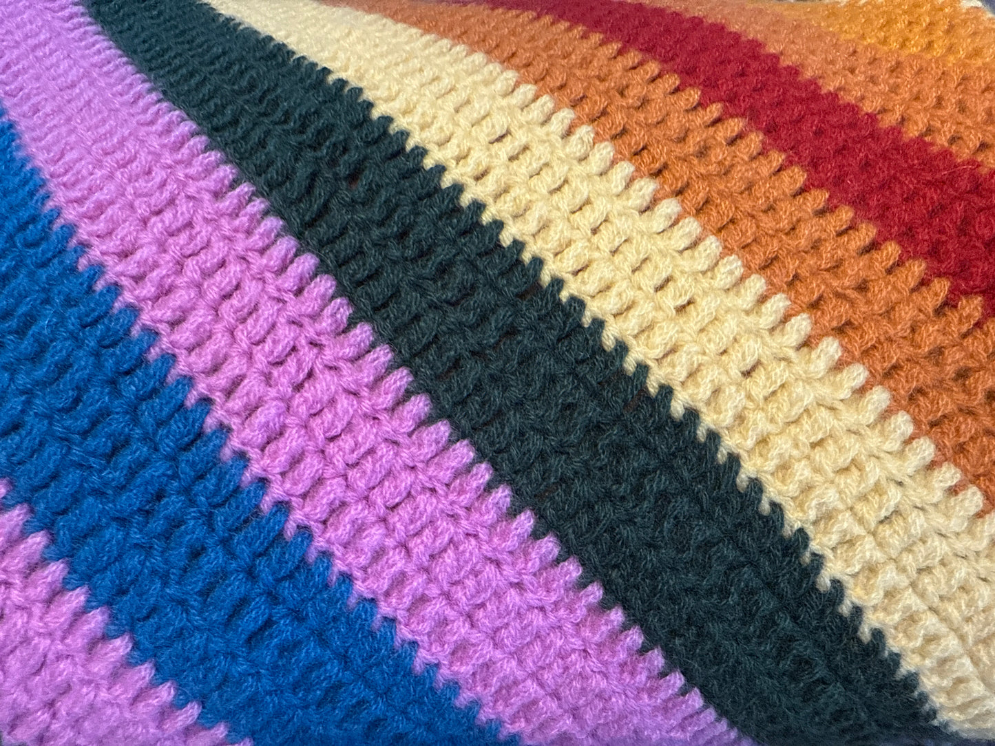 TROPICAL PUNCH hooded mongolian cashmere baby blanket