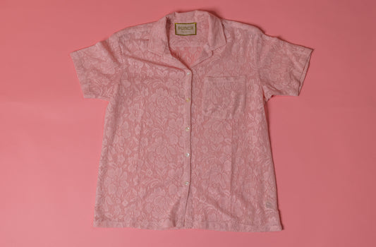 TROPICAL PUNCH Lace Button-Down