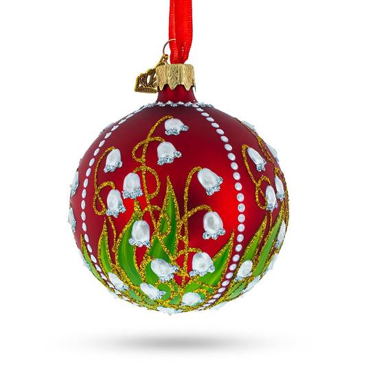 BestPysanky - 1898 Lilies of the Valley Royal Egg- Glass Ornament