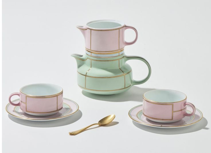 GINORI 1735 Designer porcelain diva colonna tea set