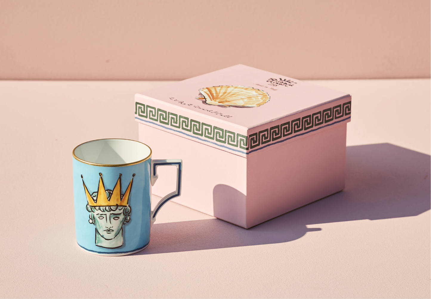 GINORI 1735 Designer porcelain Il viaggio di nettuno mug