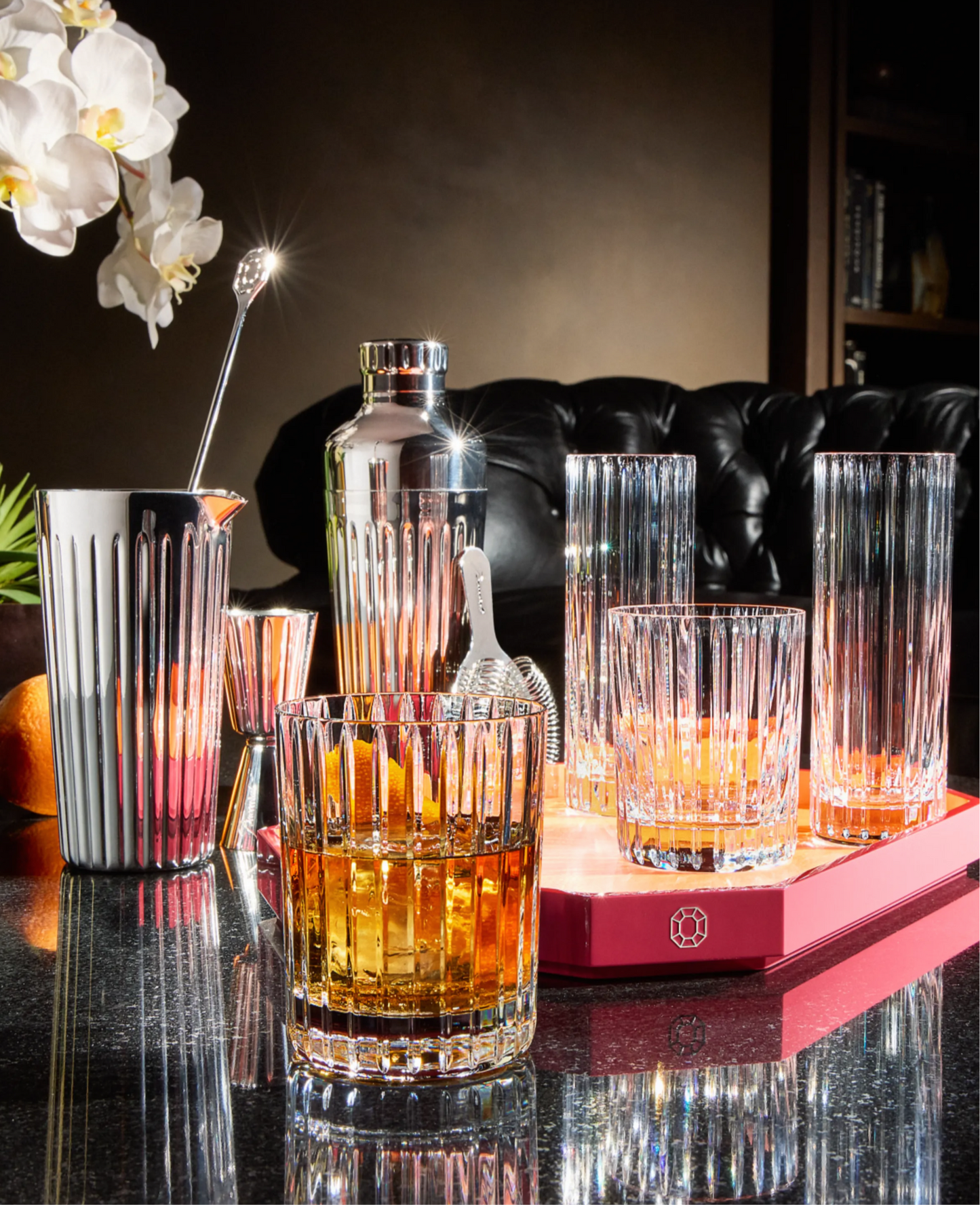 BACCARAT Octagon small lacquered tray