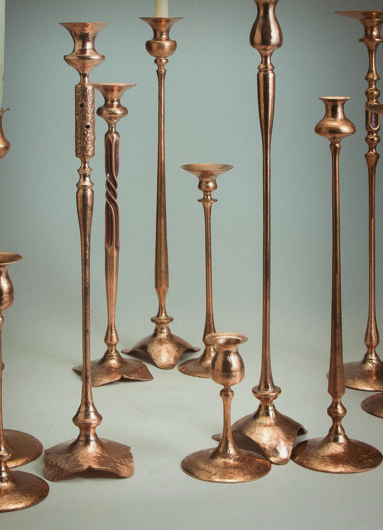 Hessel Studios Handmade Copper Candlesticks