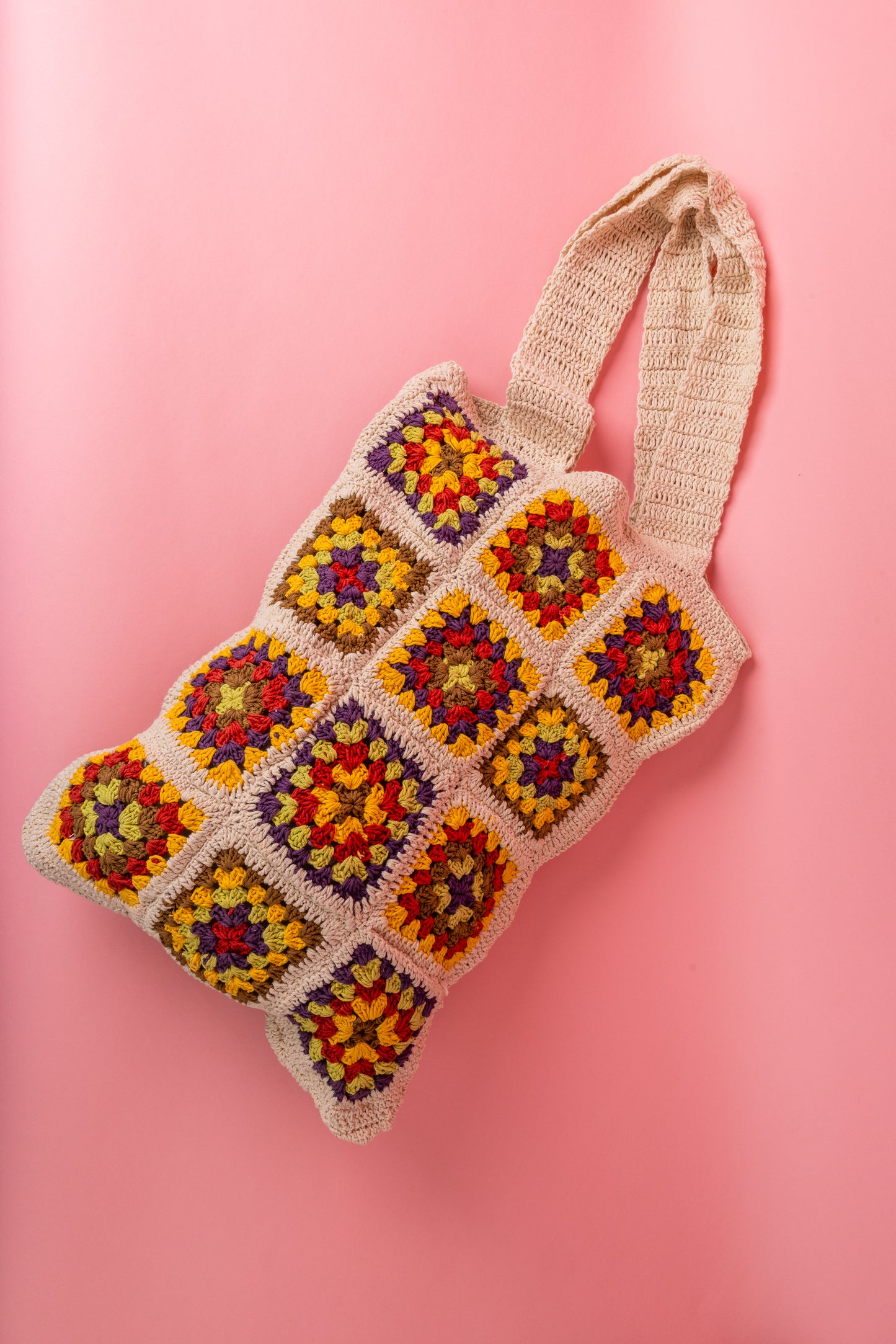 TROPICAL PUNCH Crochet Bag - Granny Square