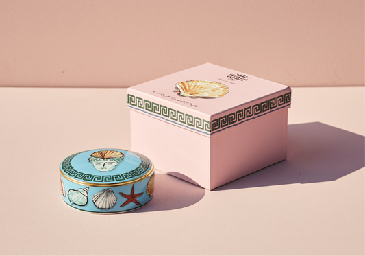 GINORI 1735 Designer porcelain Il viaggio di nettuno trinket box