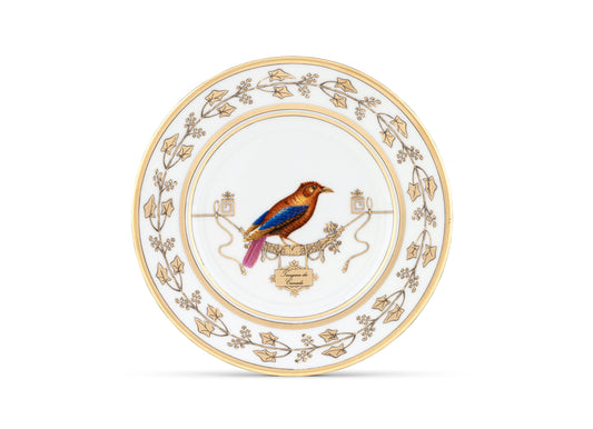 GINORI 1735 Designer porcelain voliere bread plate