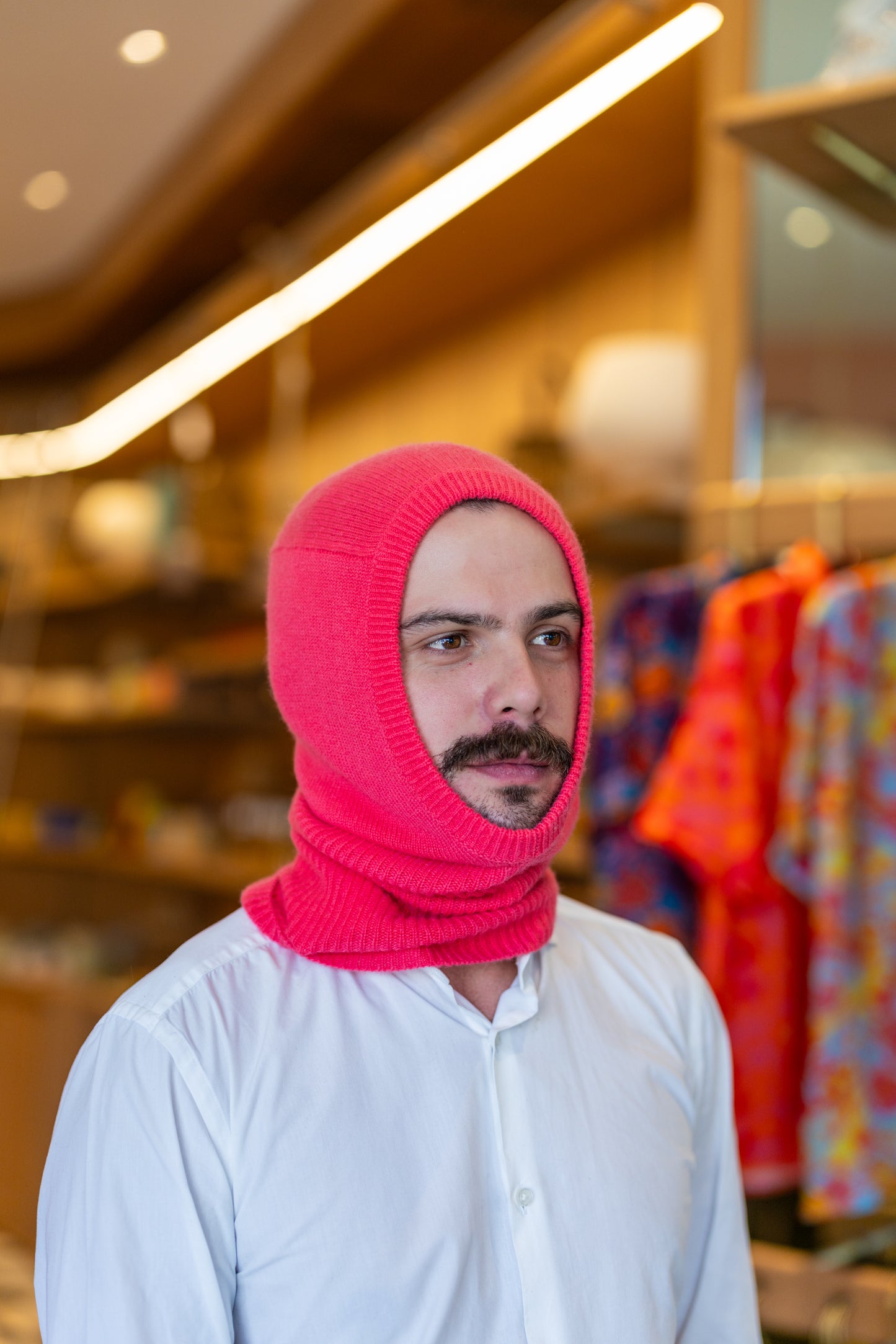 TROPICAL PUNCH Mongolian cashmere balaclava