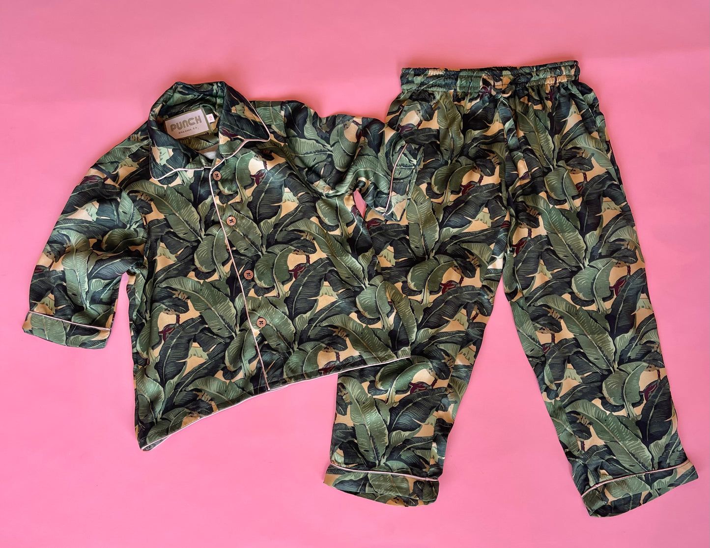 TROPICAL PUNCH Pajama Set Banana Leaf - Kids
