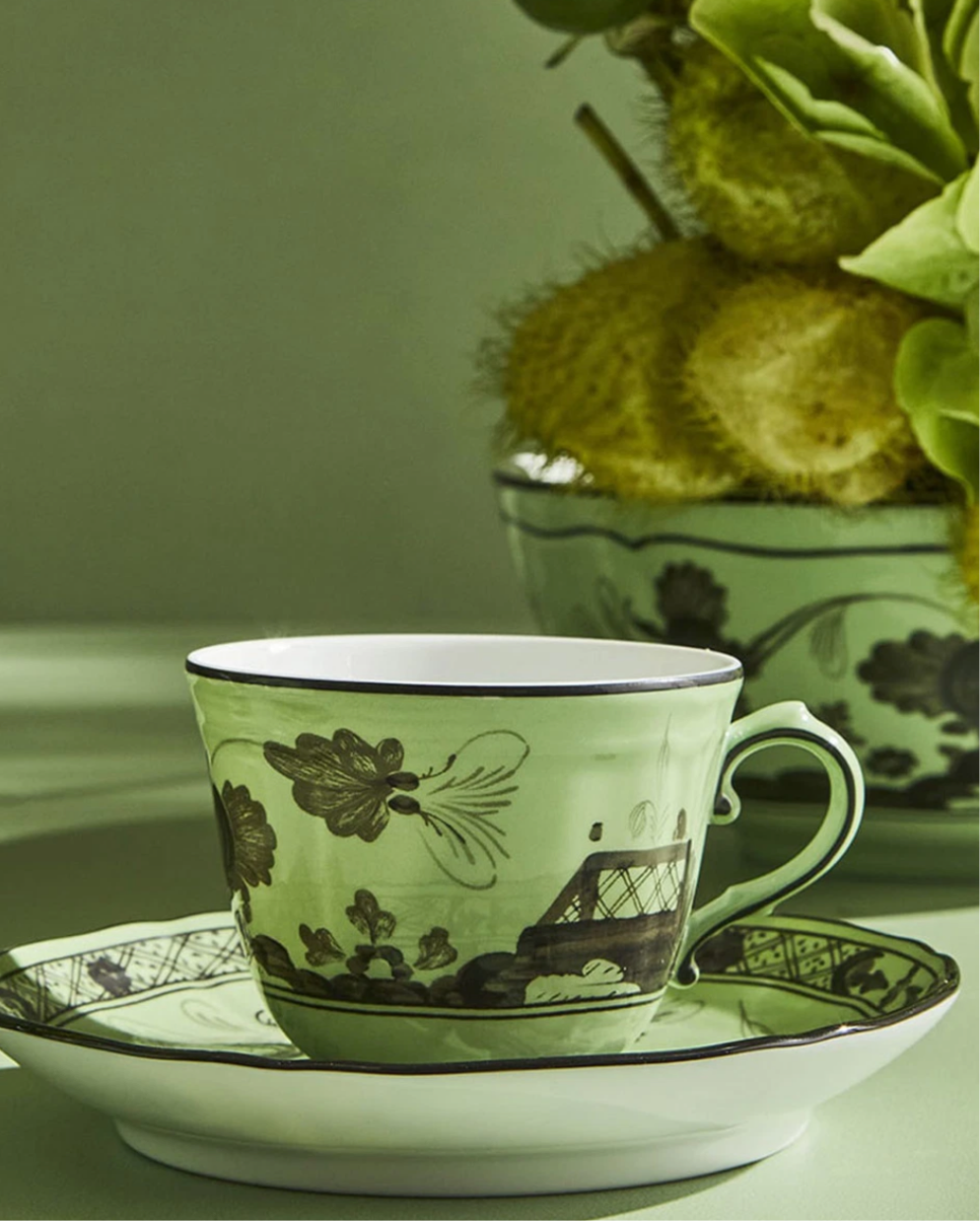 GINORI 1735 Designer porcelain oriente italiano bario coffee saucer