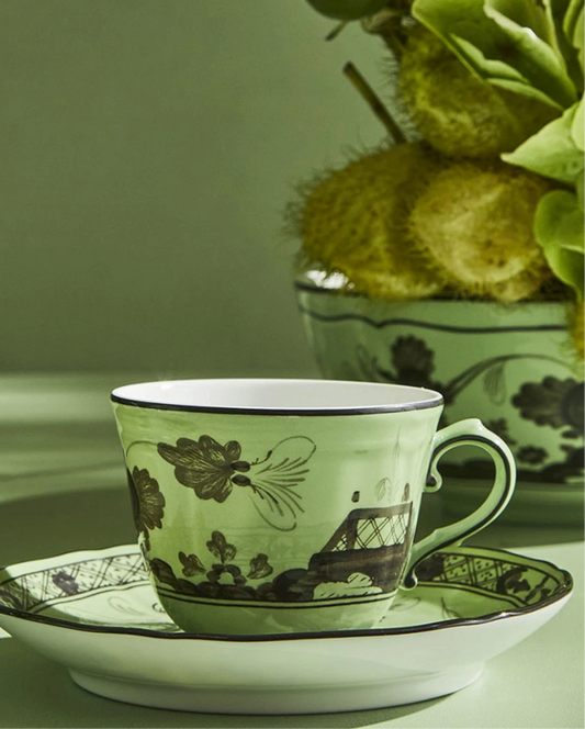 GINORI 1735 Designer porcelain oriente italiano bario coffee saucer