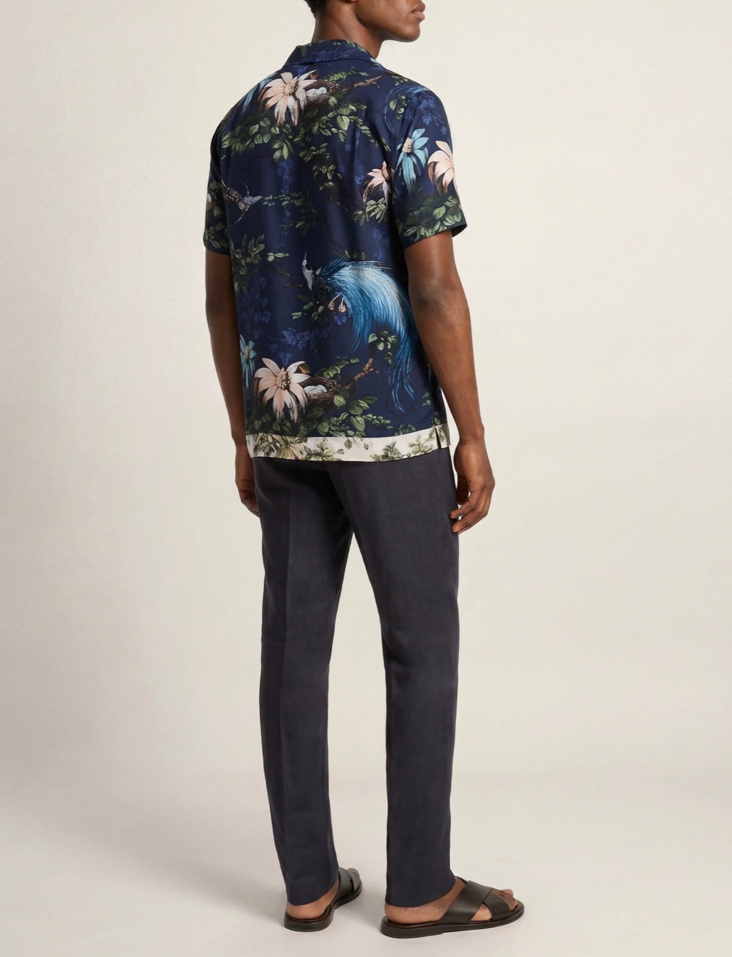 Orlebar Brown NIGHT IRIS MAITAIN SILK SHIRT