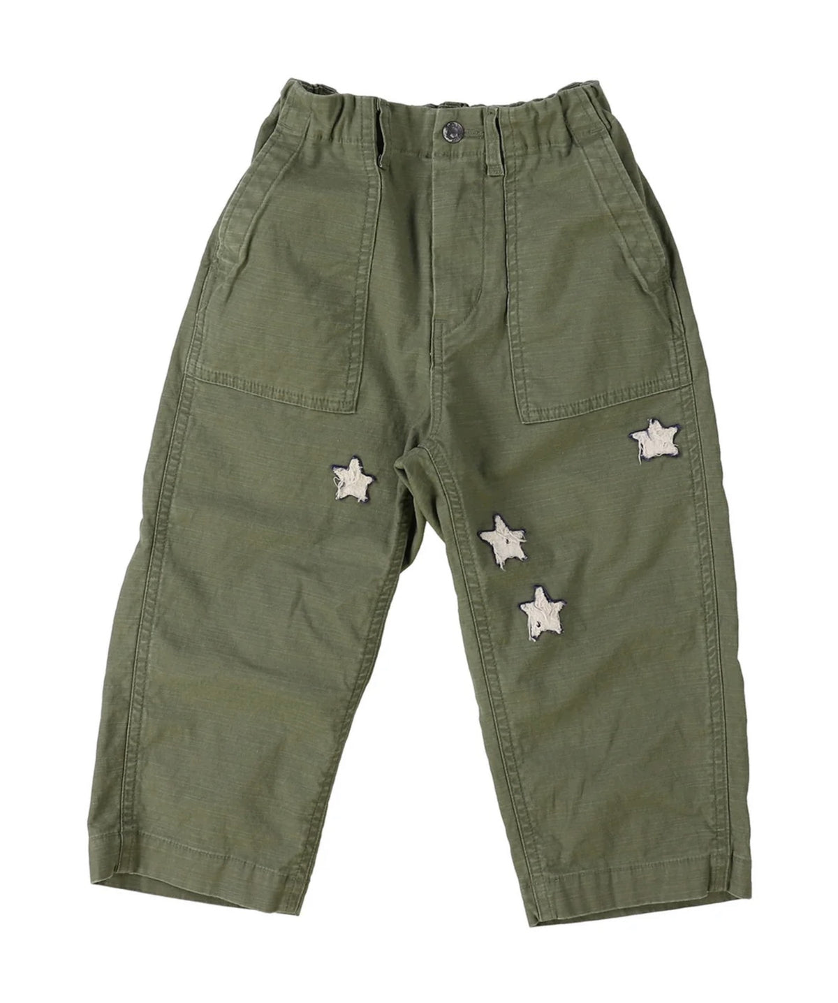 DENIM DUNGAREE Back Satin Star Pants