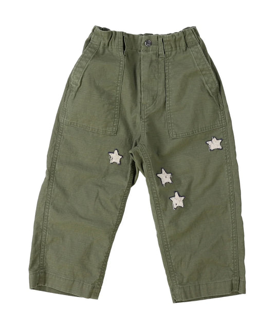 DENIM DUNGAREE Back Satin Star Pants
