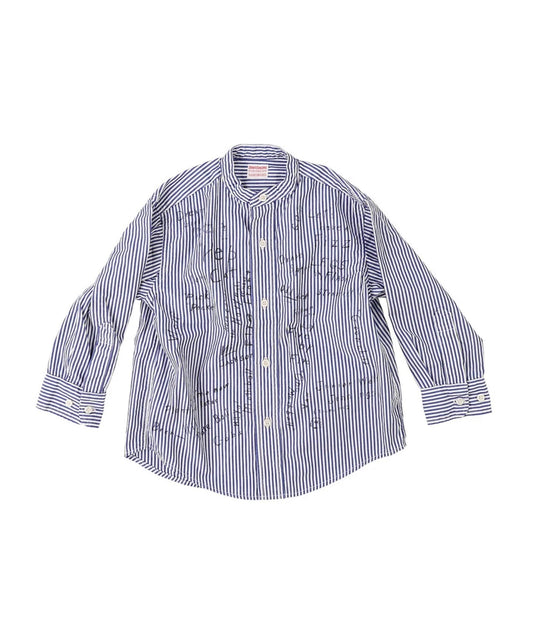 DENIM DUNGAREE London Striped Scribble