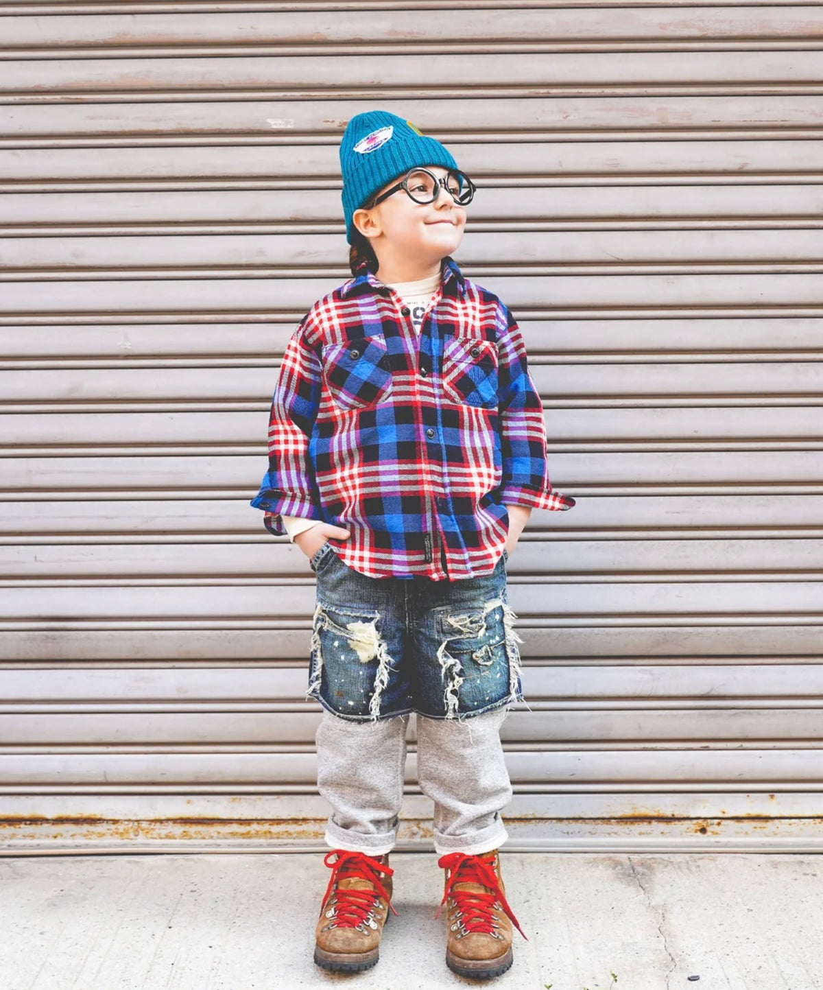 DENIM DUNGAREE Plaid Shirt