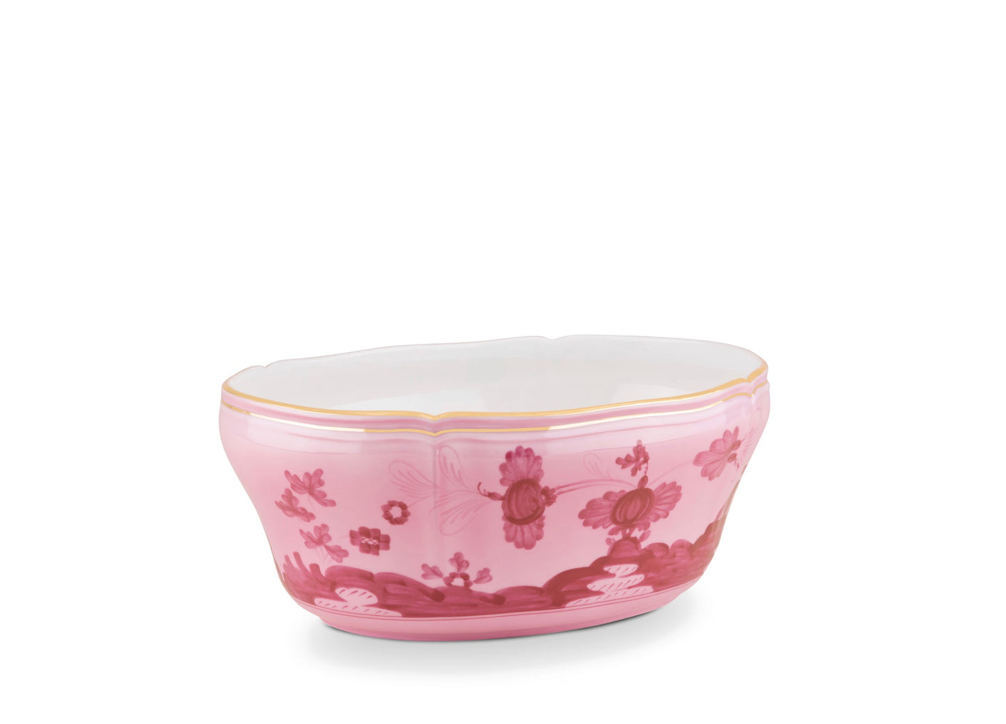 Ginori 1735 OVAL SALAD BOWL PORPORA ORIENTE ITALIANO