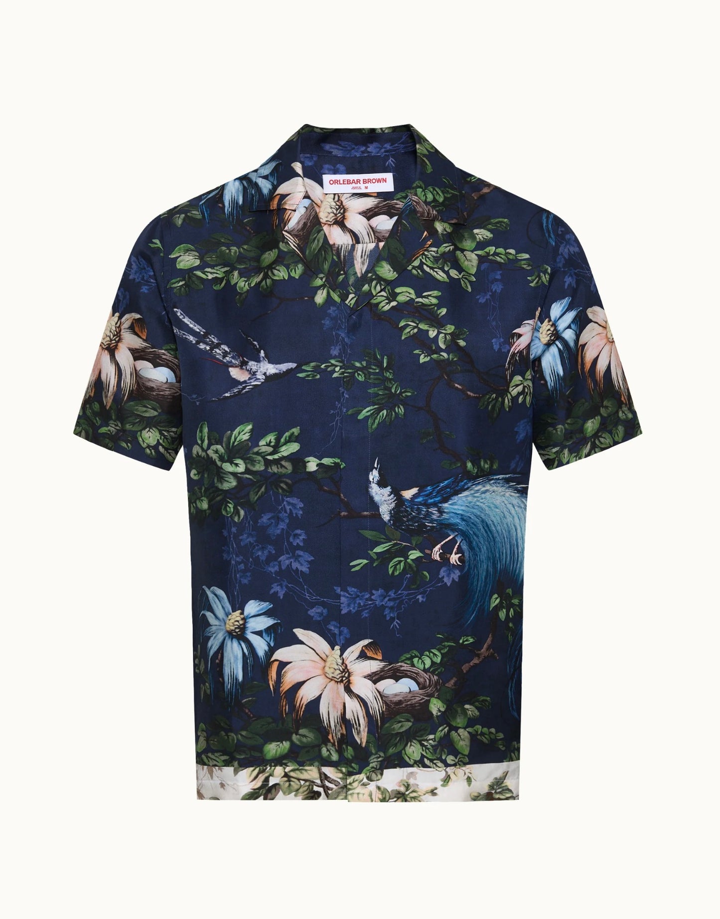 Orlebar Brown NIGHT IRIS MAITAIN SILK SHIRT