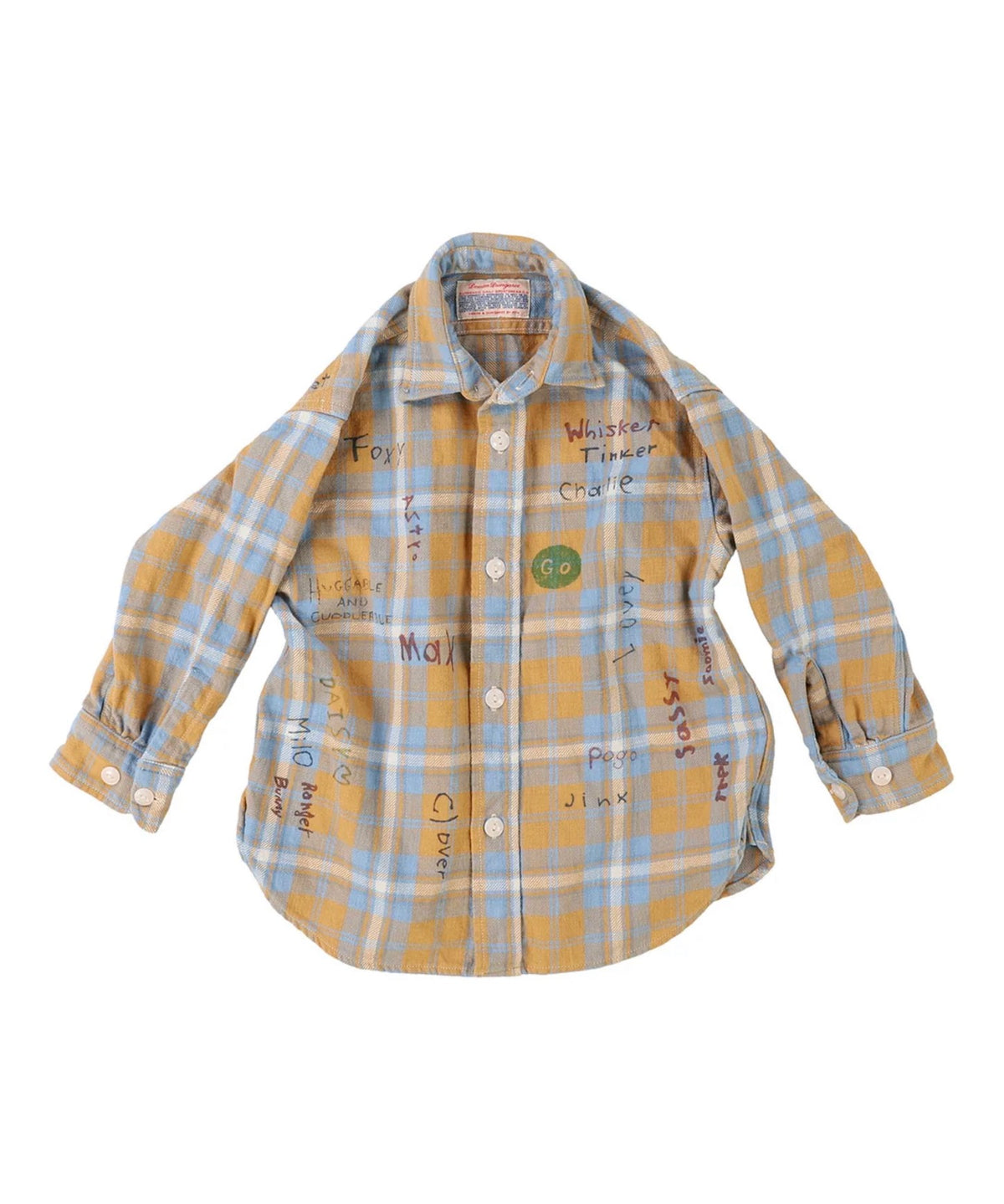 DENIM DUNGAREE Plaid Scribble Shirt