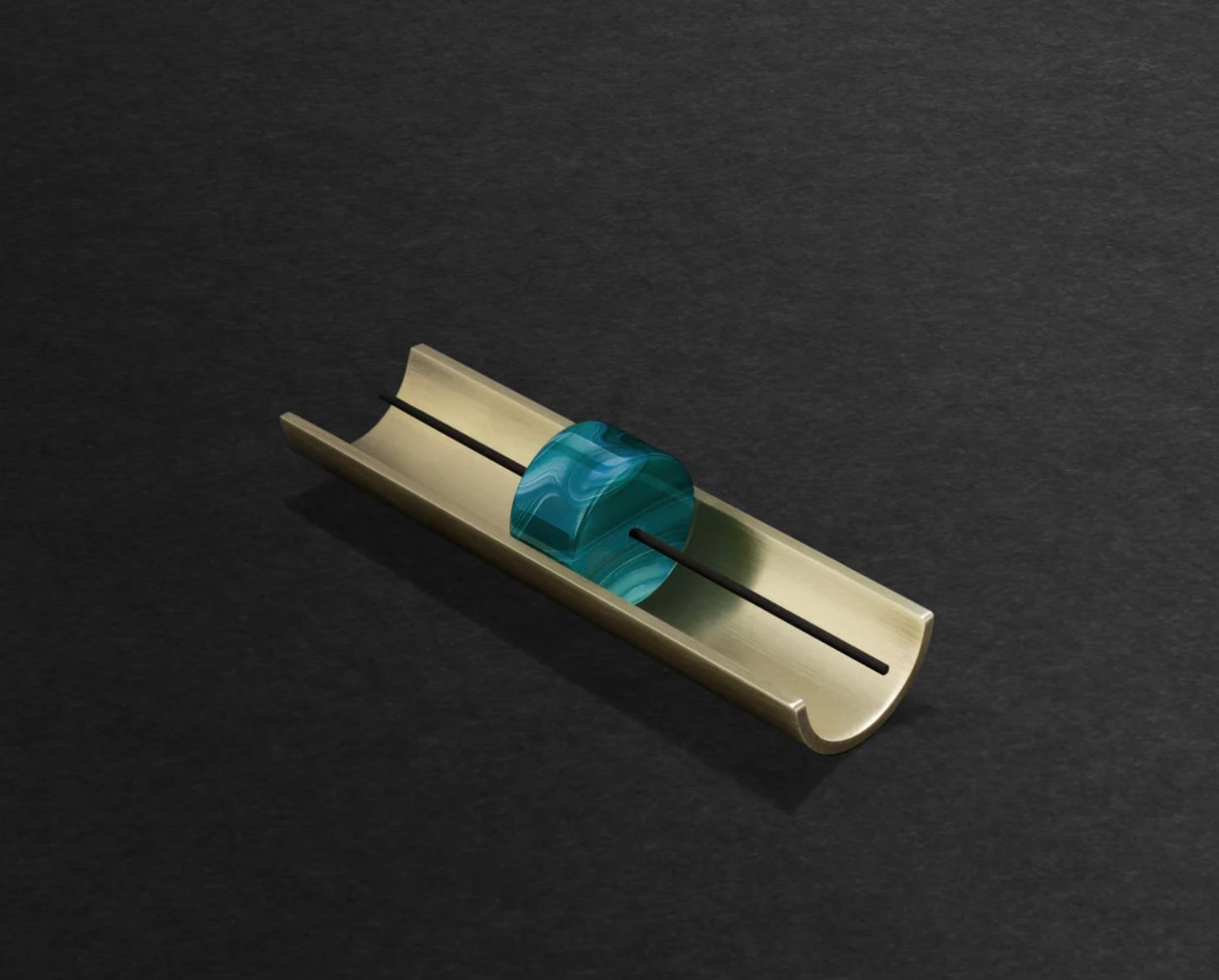 Cinnamon Projects BLUE GREEN AGATE CIRCA INCENSE BURNER