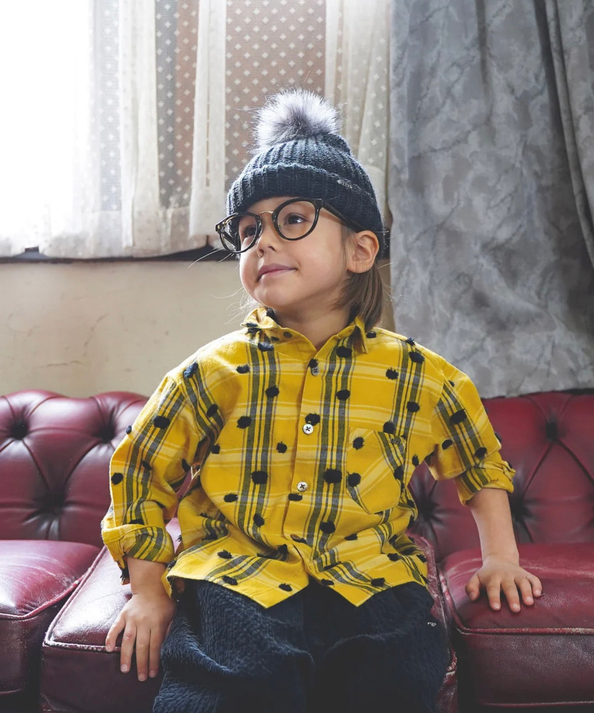 FITH Dot Plaid Long Sleeve Shirt