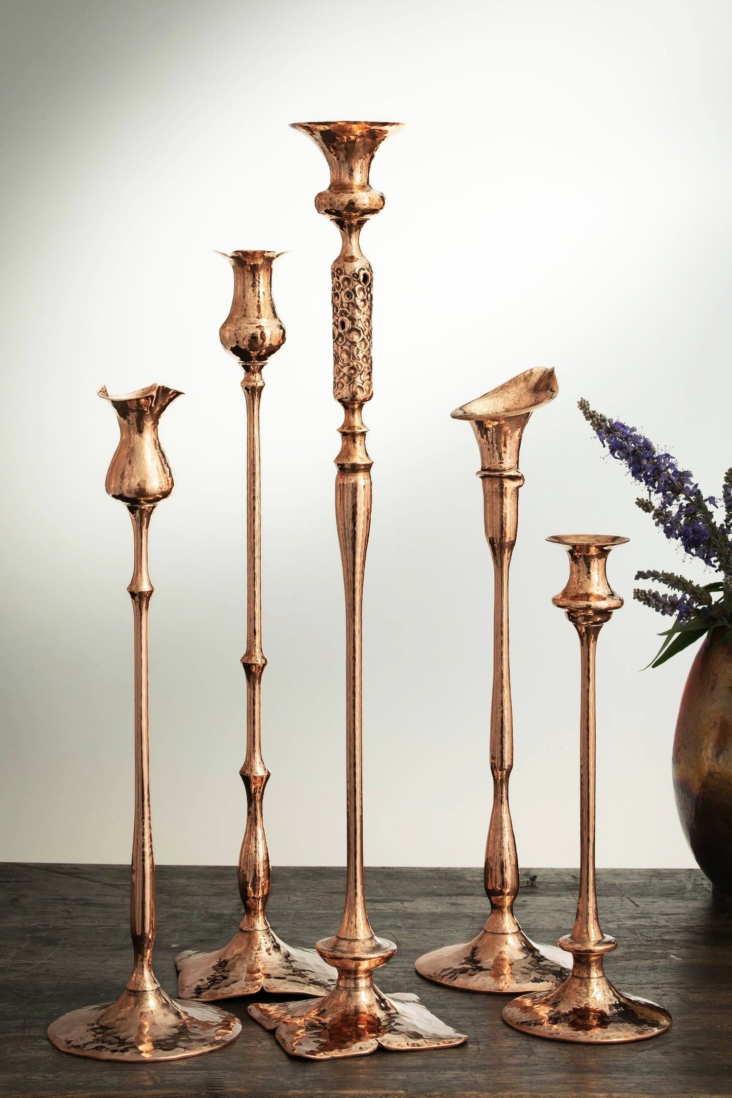 Hessel Studios Handmade Copper Candlesticks