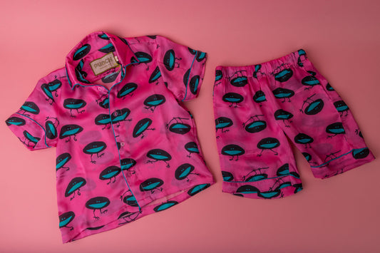 TROPICAL PUNCH Pajama Set Dodo Pink - Kids