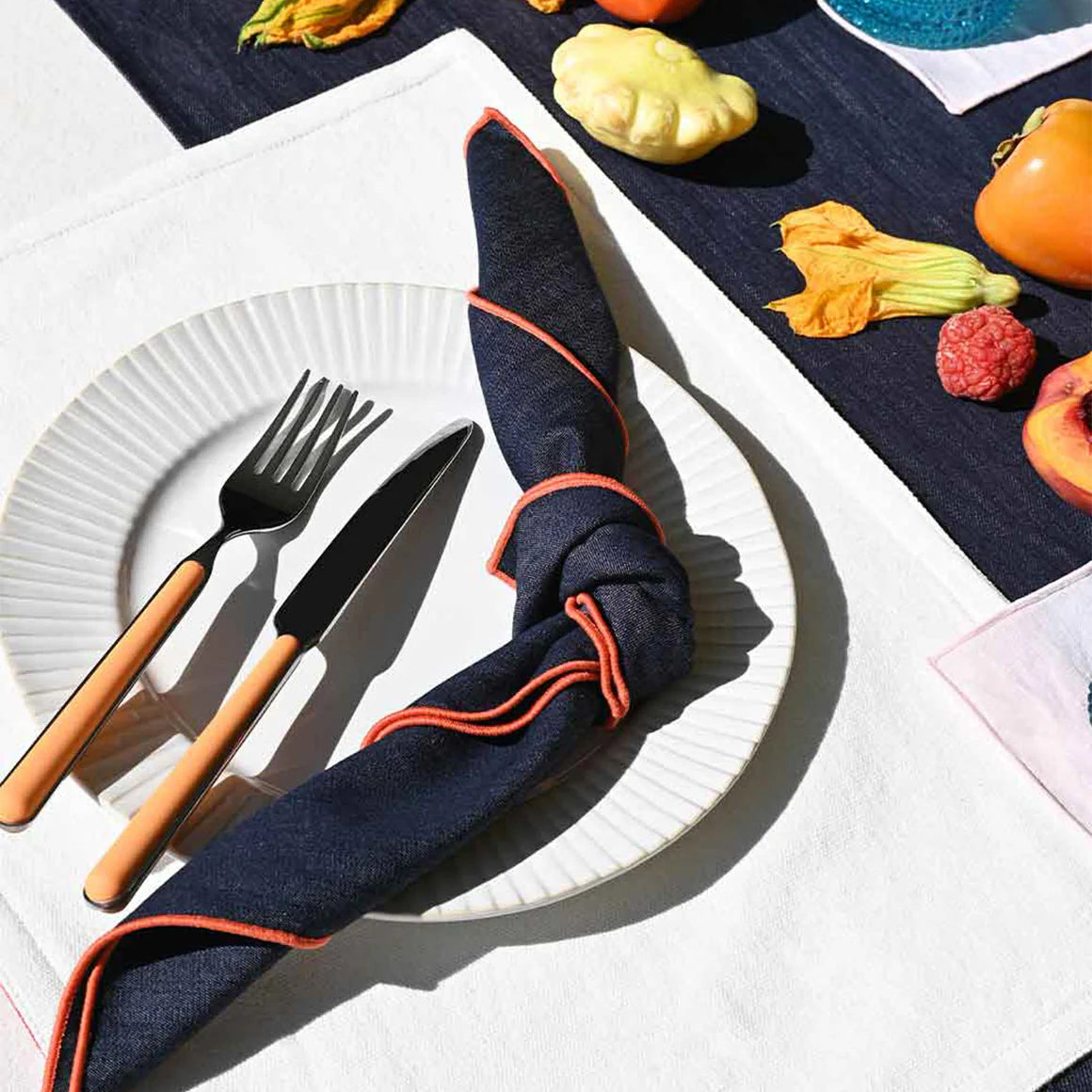 Atelier Saucier Napkins Rainbow Denim (Set of 4)