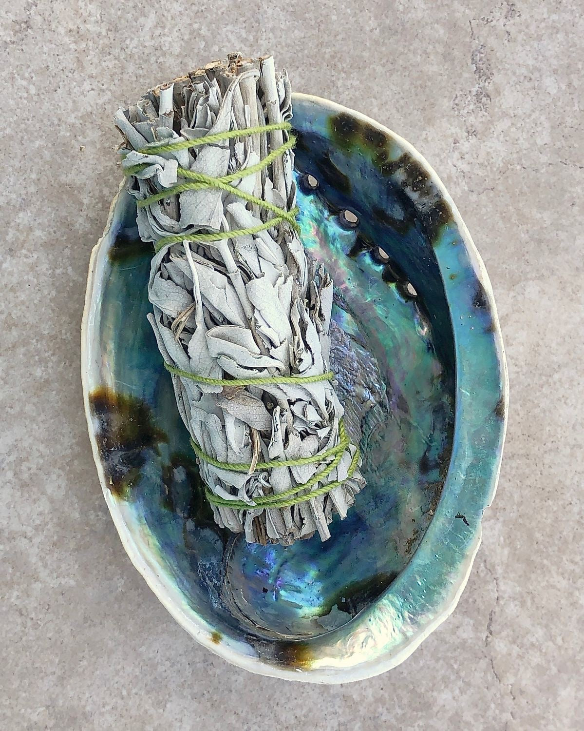 Faiza Naturals Smudge Bowls-Abalone