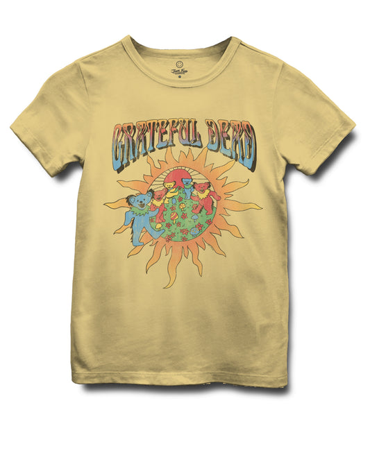 Junk Food Clothing KIDS DUSTY CITRON GRATEFUL DEAD SUN AND BEARS TEE