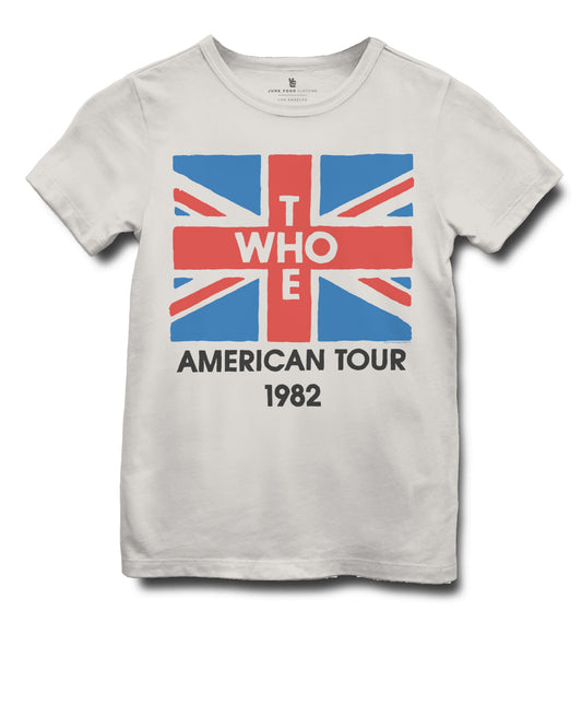 Junk Food Clothing KIDS VINTAGE WHITE THE WHO AMERICAN TOUR TEE