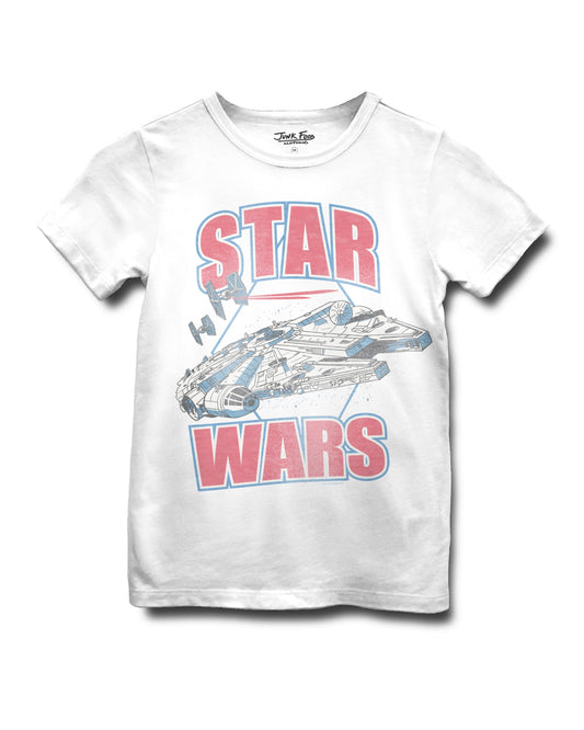 Junk Food Clothing KIDS VINTAGE WHITE STAR WARS TEE