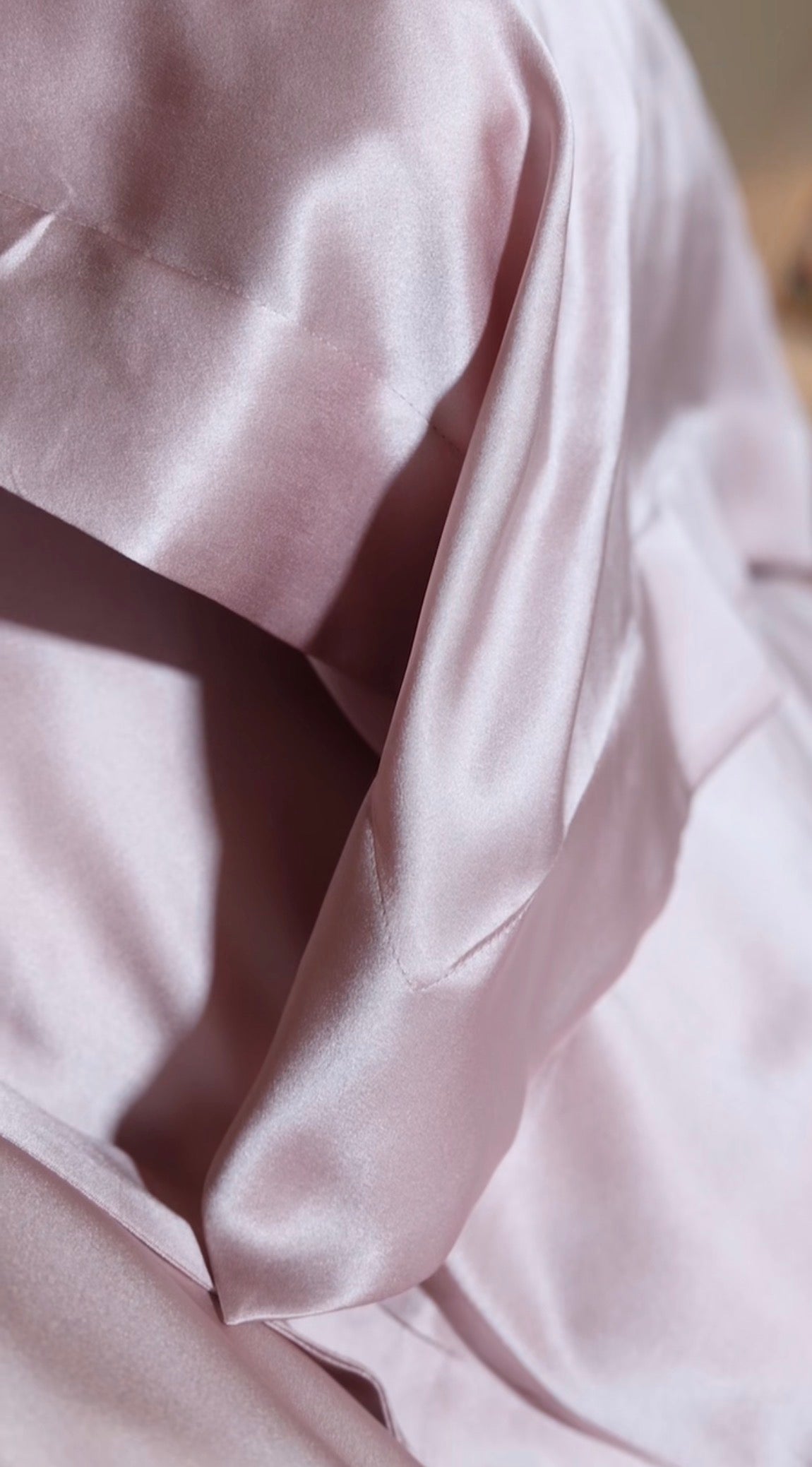 PUNCH 19m mulberry charmeuse silk California King shams (2pcs) solid pale pink