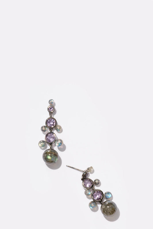 Nak Armstrong Earrings Mini Dew Drop: Labradorite